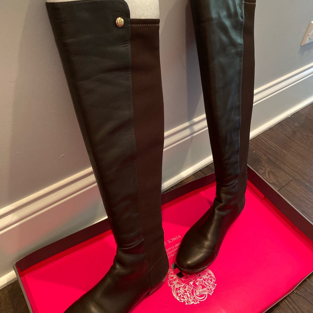 Vince Camuto Karita, Fudge Brown Leather Over Knee